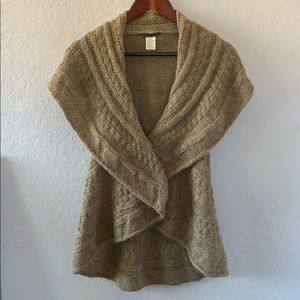 ANTHROPOLOGY Tan Wrap - size SMALL